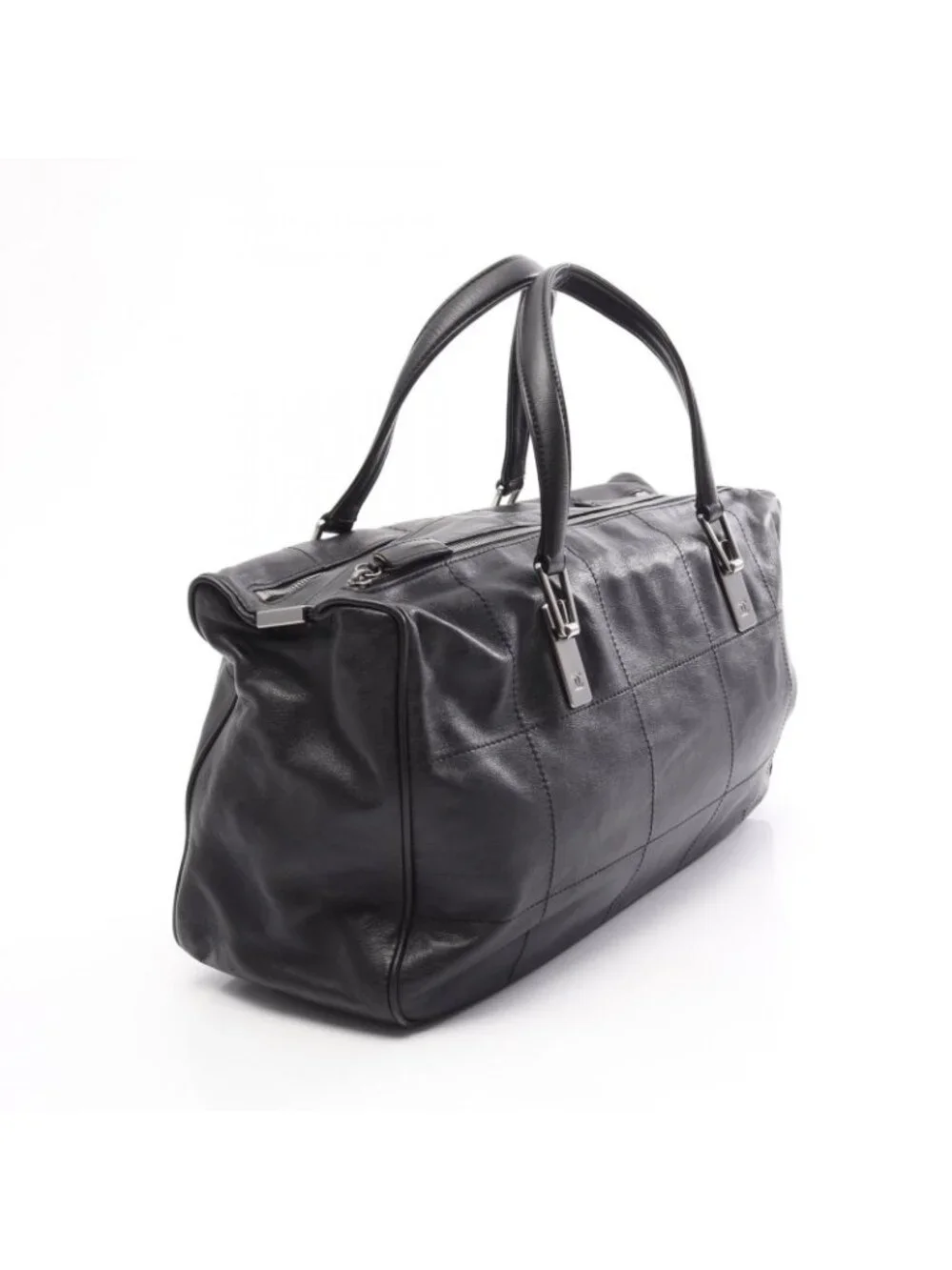 Chanel Choco Bar Black Lambskin Bar Boston